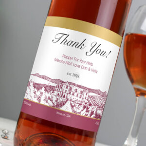 Personalised Bottle of Rose Wine