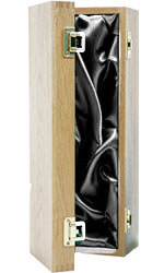 Oak, Silk Lined Box - 1 Bottle Single Bottle Gift Box