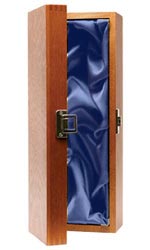 Hardwood, Silk Lined Box - 1 Bottle Single Bottle Gift Box