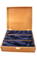 Hardwood, Silk Lined Box - 3 Bottle Triple Gift Box