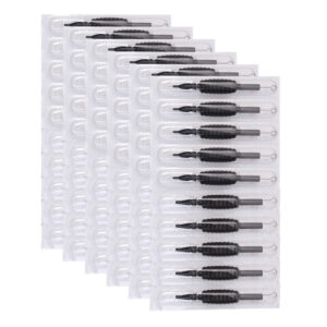 Dragonhawk 60 Counts Black Disposable Tattoo Tubes with Matching Assorted Pre-sterilized Tattoo Needles