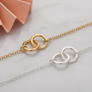 Personalised Double Hoop Names Bracelet