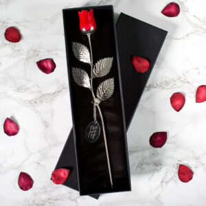 Personalised Silver Plated Rose