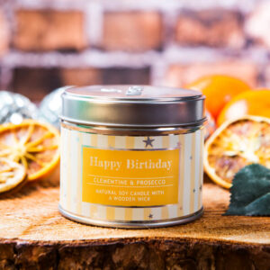 Happy Birthday Prosecco Candle