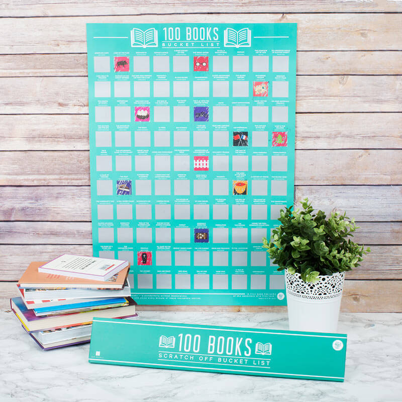 100 Books Scratch Off Poster