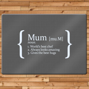 Personalised Definition Glass Chopping Board