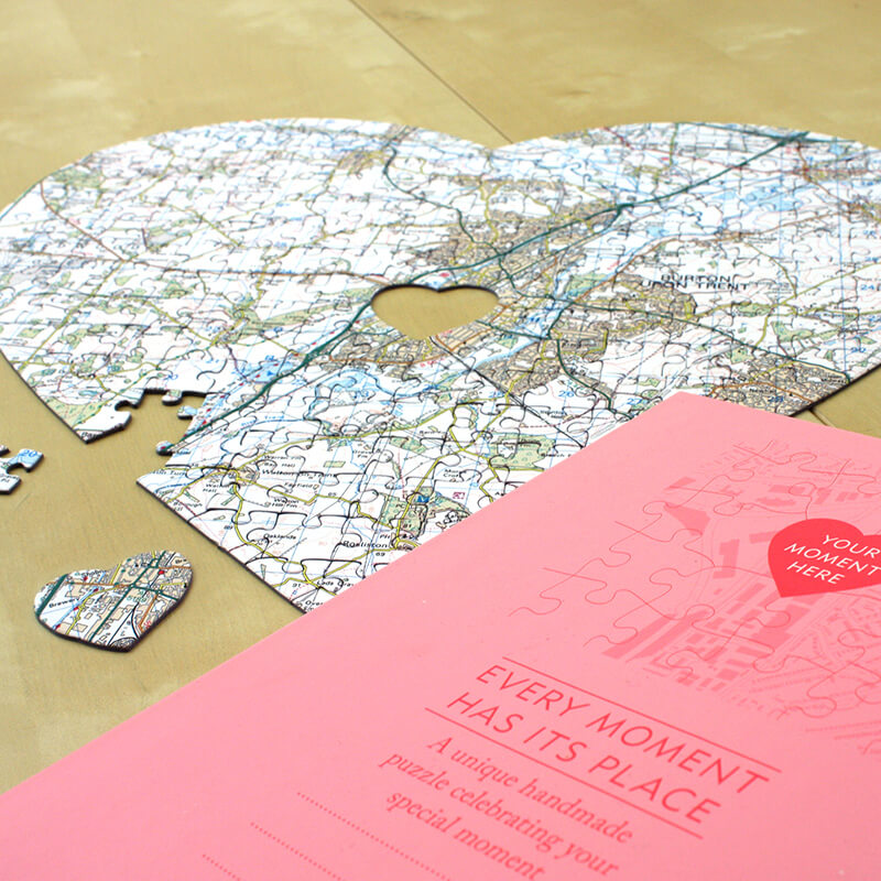 Personalised Heart Shaped Postcode Jigsaw