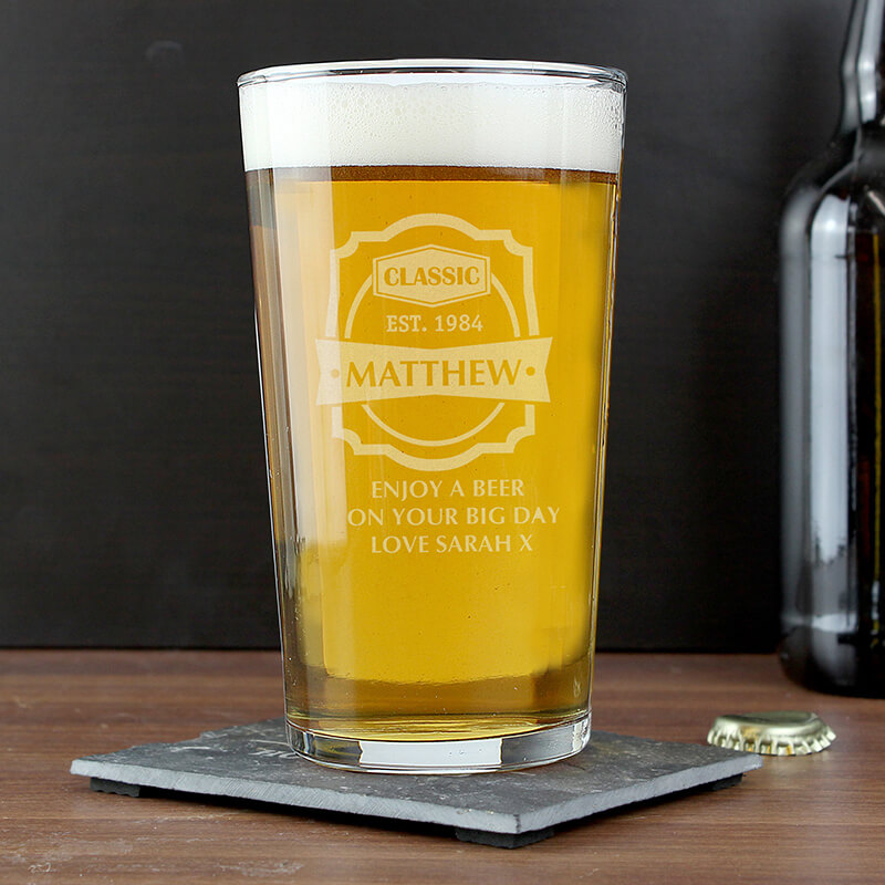 Personalised Classic Pint Glass
