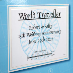 Personalised World Traveller Map - Framed