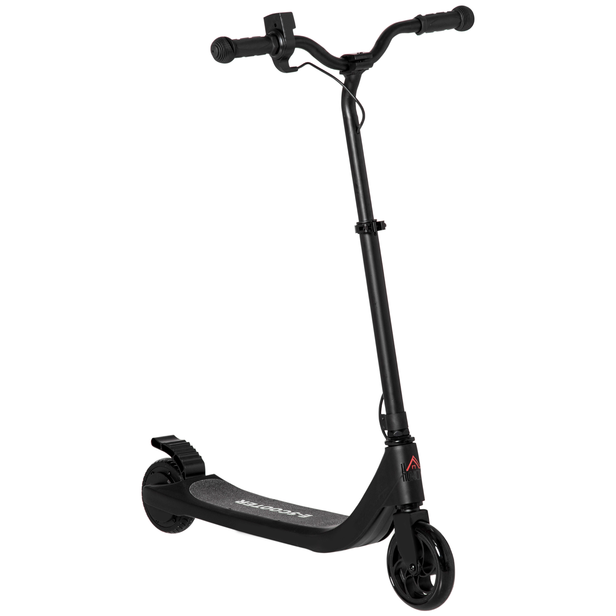 HOMCOM Electric Scooter, 120W Motor E-Scooter w/ Battery Display, Adjustable Height, Rear Brake for Ages 6+ Years - Black | Aosom Ireland