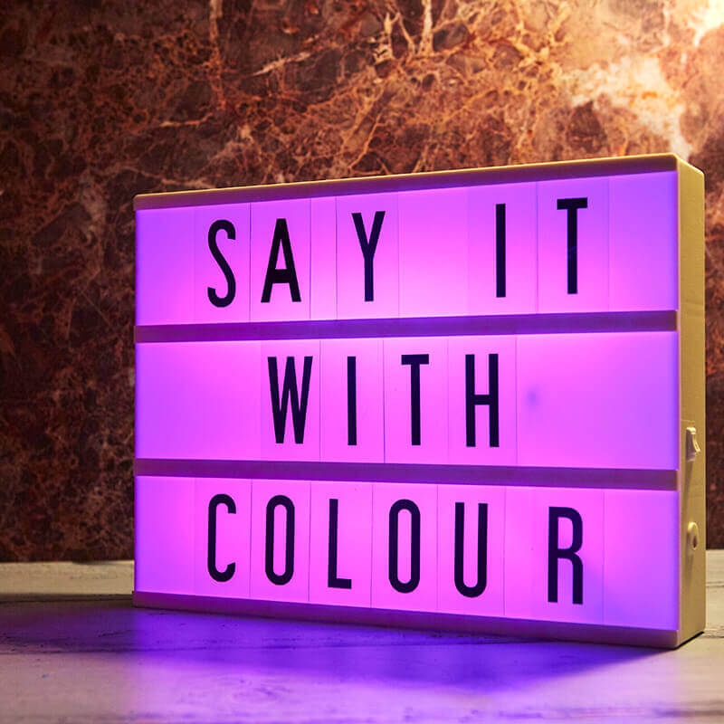 Colour Changing Cinema Light Box With Remote Control
