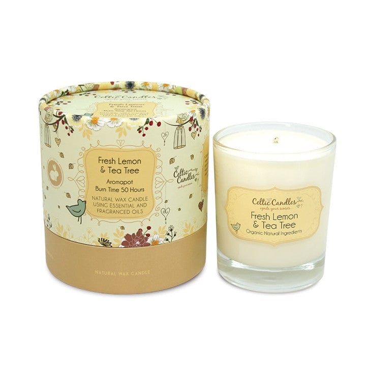 Fresh Lemon & Tea Tree AromaPot Tumbler 20cl | Celtic Candles