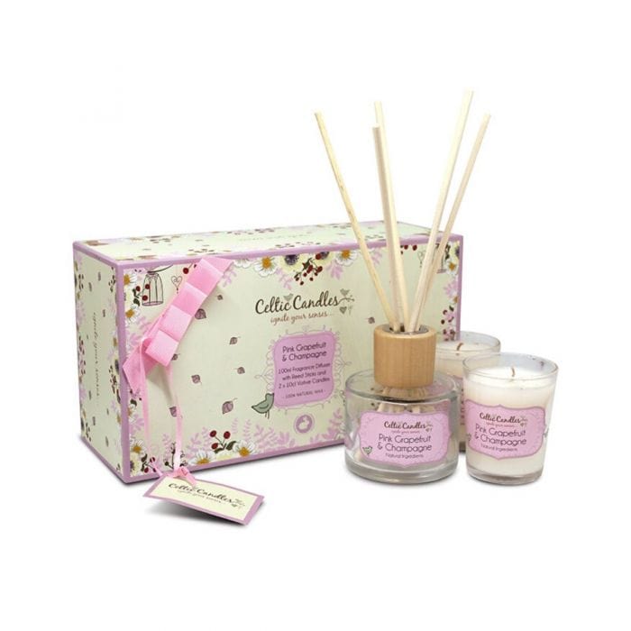 Pink Grapefruit & Champagne Mini Gift Box | Celtic Candles
