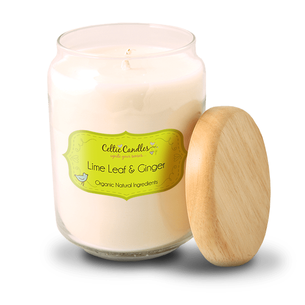 Lime Leaf and Ginger Large Pop Candle | Celtic Candles