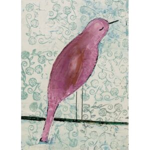 Art Cards Ireland - Little Pink Songbird ~ Eithne Roberts