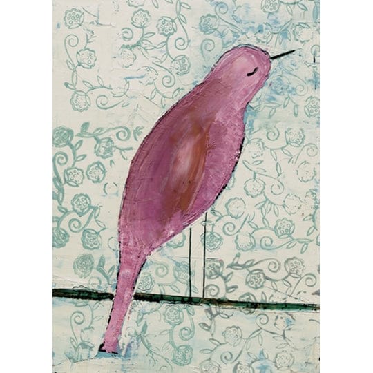 Art Cards Ireland - Little Pink Songbird ~ Eithne Roberts