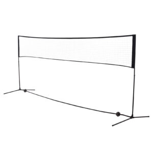 HOMCOM 4m Adjustable Foldable Portable Sports Net Set for Badminton Tennis Volleyball with Carry Bag Easy to Set Up | Aosom Ireland