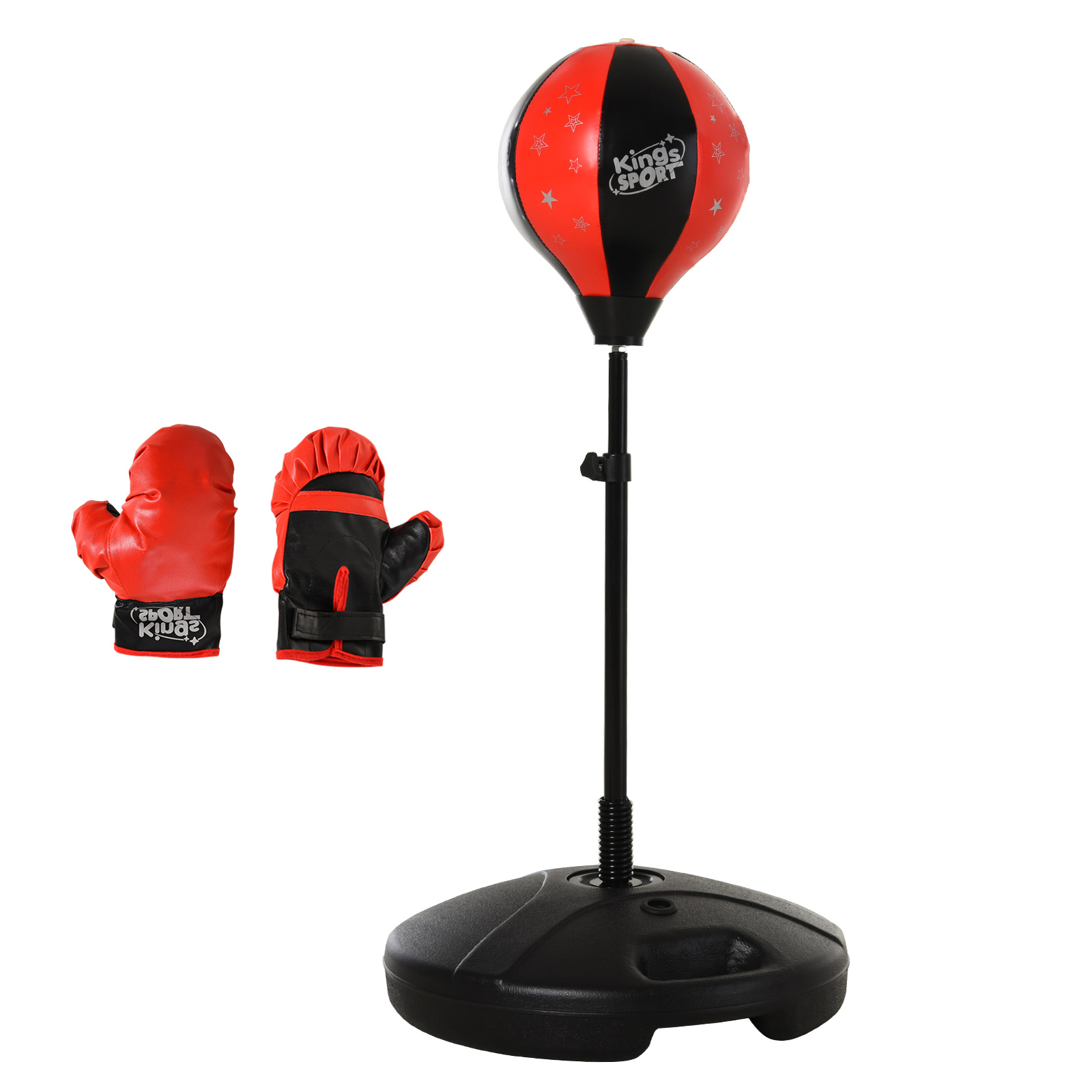 HOMCOM Boxing Punch Ball Set D38x78-120cm Fighting Game 360 Degree Rebound Spring PP PVC Adjustable Teenager|Aosom Ireland