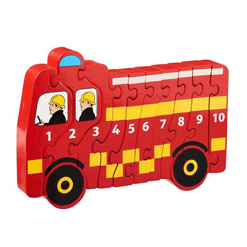 Number Jigsaw Puzzles 1-10 fire engine
