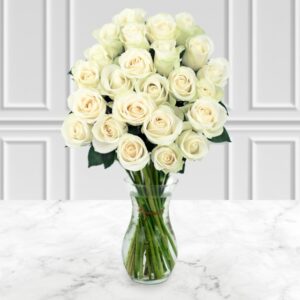 24 White Roses