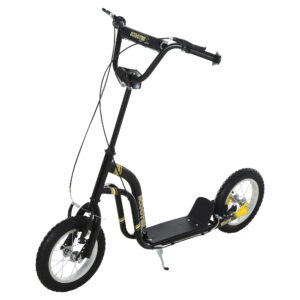 HOMCOM Youth Scooter Front & Rear Caliper Dual Brakes 12-Inch Inflatable Front Wheel Ride On Toy For Age 5+ | Aosom Ireland