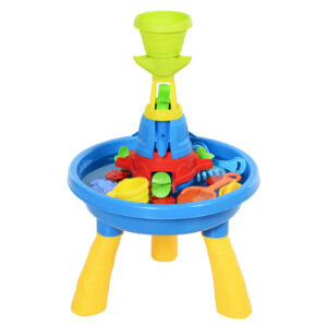 HOMCOM 46 x 46 x 72cm Outdoor Safe and High Quality Waterpark Play Table with 21-Piece Accessory Set, Blue | Aosom Ireland