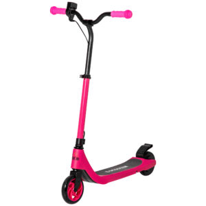 HOMCOM Electric Scooter, 120W Motor E-Scooter w/ Battery Display, Adjustable Height, Rear Brake for Ages 6+ Years - Pink | Aosom Ireland