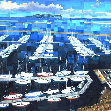 Art Cards Ireland - Marina Royal Irish Yacht Club Dun Laoghaire ~ Walter Bernardini