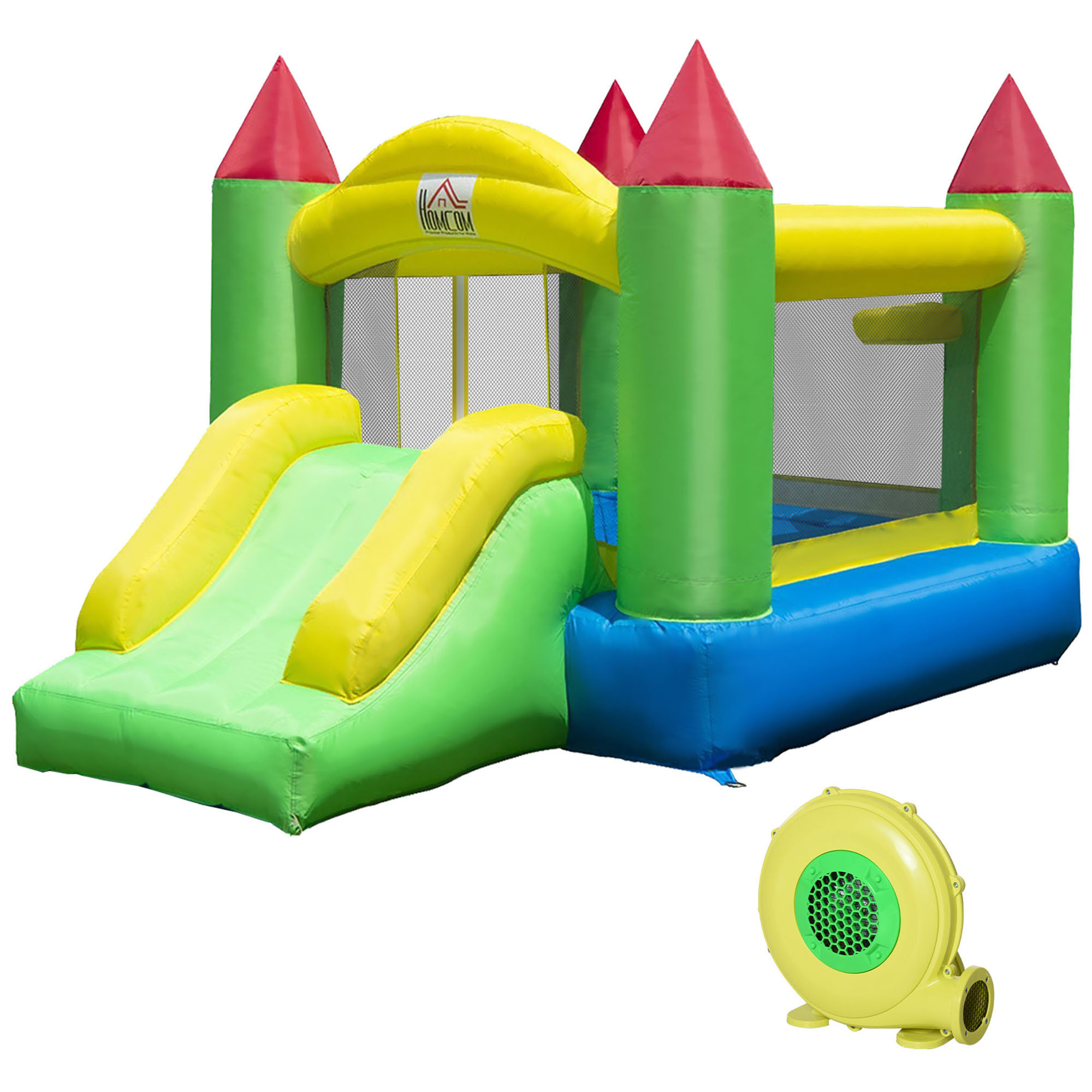 HOMCOM Inflatable Kids Bounce Castles House Jumper w/ Blower|Aosom Ireland