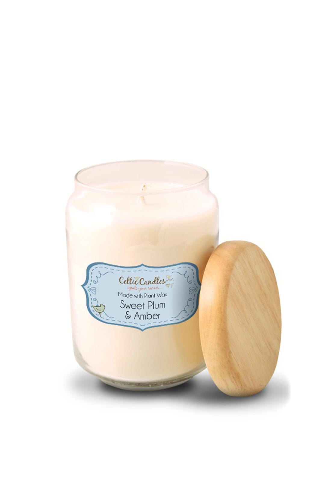Sweet Plum & Amber Large Pop Candle | Celtic Candles
