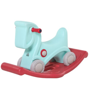 HOMCOM Rocking Horse 2 in 1 Ride on Toys & Sliding Car for Kids Baby Rocker Roller Toddler Playset Indoor Outdoor 1-4 Years Old | Aosom Ireland