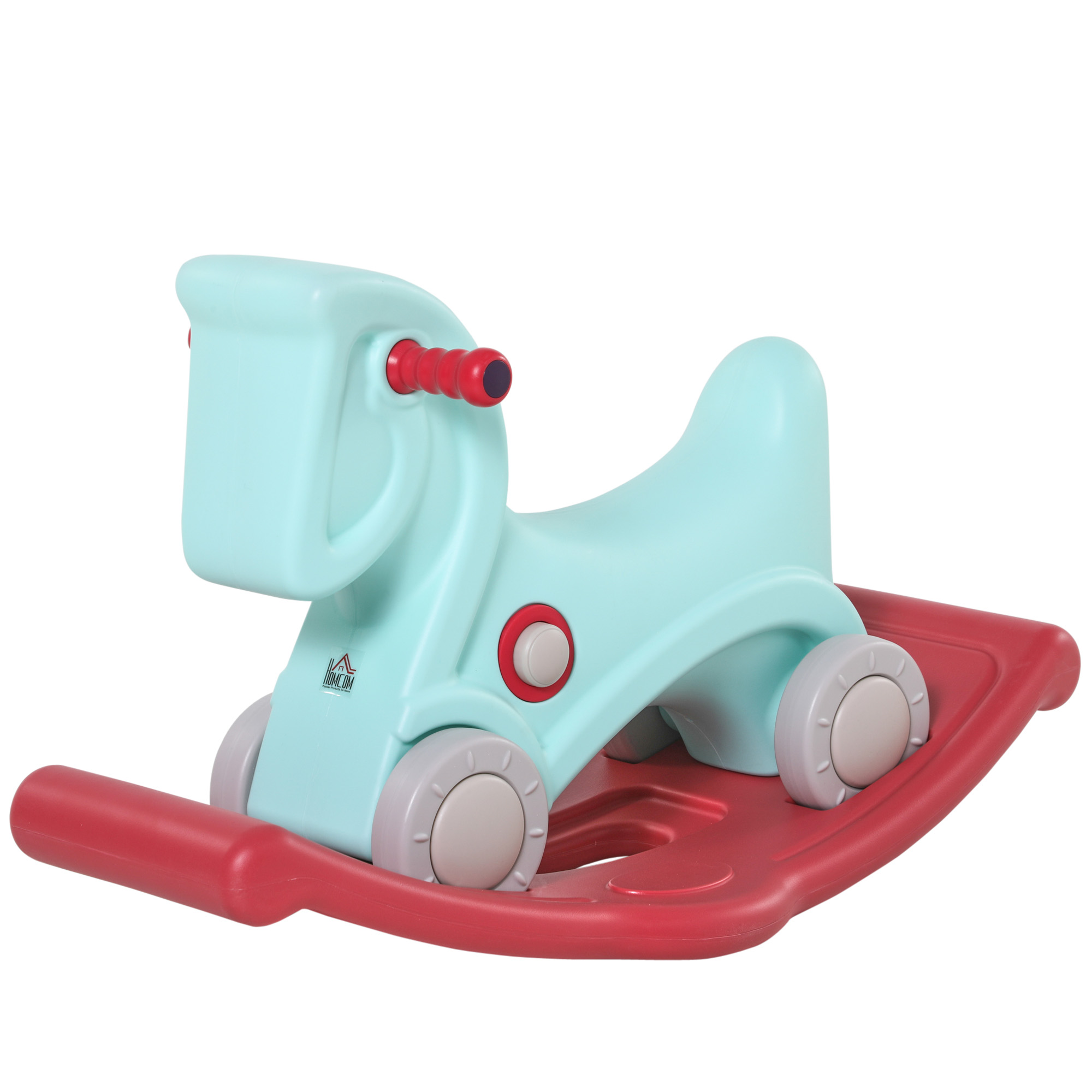 HOMCOM Rocking Horse 2 in 1 Ride on Toys & Sliding Car for Kids Baby Rocker Roller Toddler Playset Indoor Outdoor 1-4 Years Old | Aosom Ireland