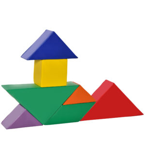 HOMCOM 7 Piece Kids Soft Foam Puzzle Play Set Interlocking Toddler Learning Blockis Comfortable Safe Floor | Aosom Ireland