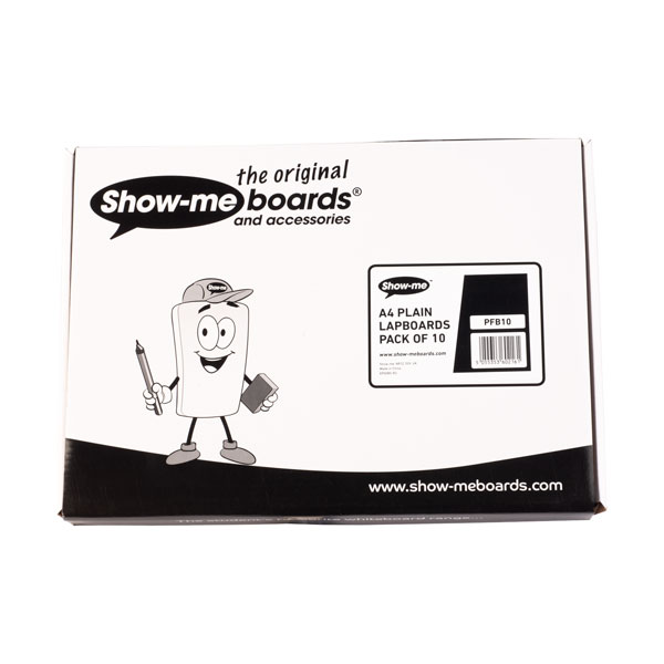 Show-me A4 Rigid MDF Plain Dry Wipe Boards pack of 10