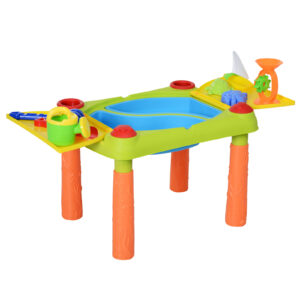 HOMCOM children's sand toys, sandpit table with 16 pcs.Â Accessories, game table, beach toys, from 3 years, PP, 99.5 x 49 x 48 cm | Aosom Ireland
