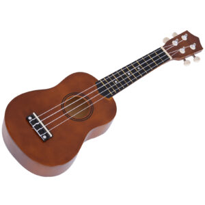 HOMCOM Portable 21 Inch Birch Wood Ukulele, 53L x 17.5W x 6.2Hcm-Brown | Aosom Ireland